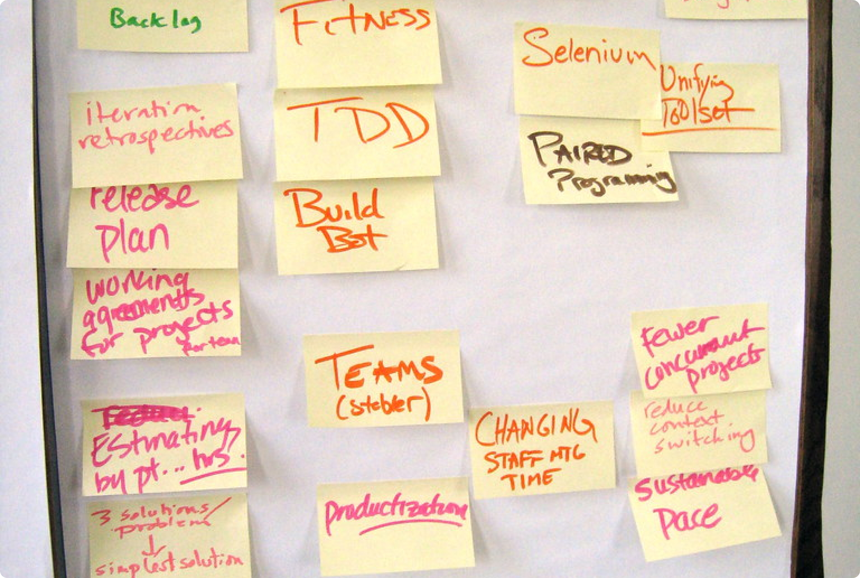 Notas dentro del proceso de Scrum