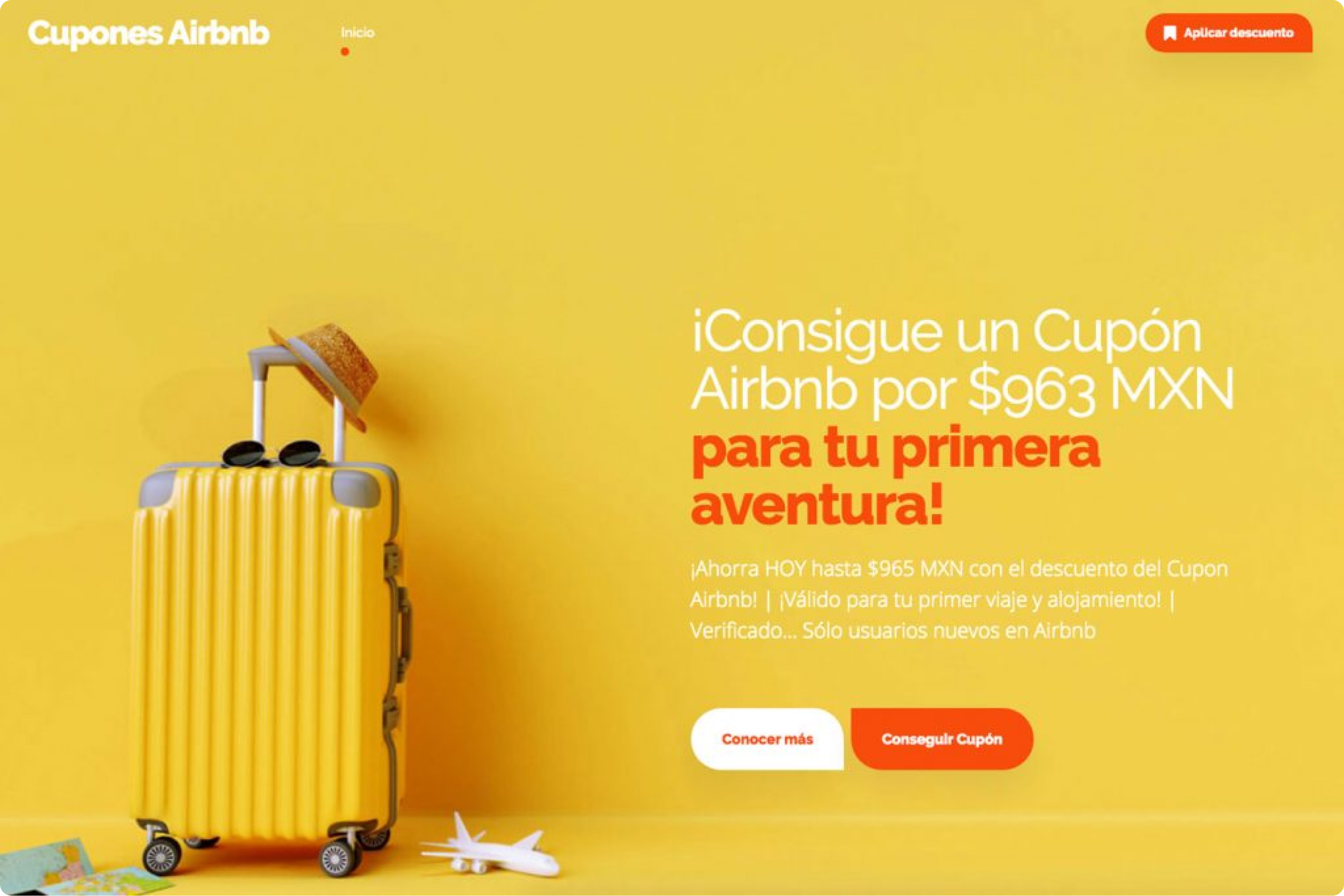 Landing page de Airbnb